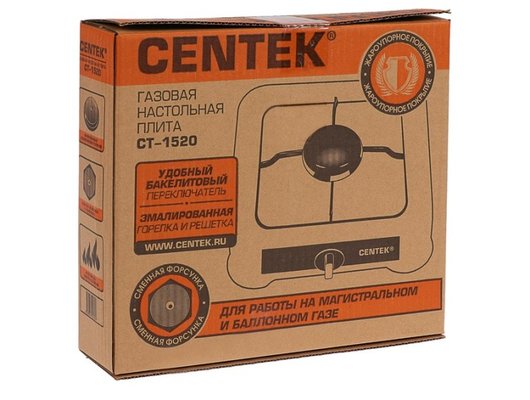 Плитка газовая CENTEK CT-1520 белый